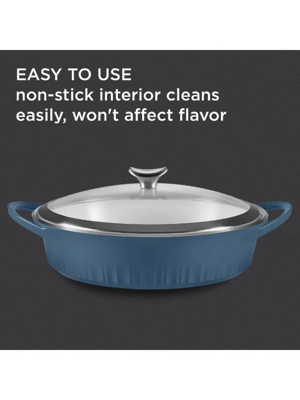Lightweight 4-Qt Nonstick Cast Aluminum Braiser with Lid for Even Heat Cooking
